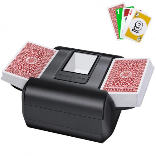 OBLITZON Electric Card Shuffler 1-2 Decks Auto & Manual Mode Rechargeable