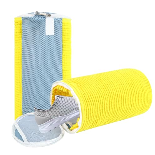 Shoe Washing Machine Bag, 2 PCS Shoes Cleaning Bag for Wash Machine,Upgarded Shoe Washing Pocket with Shoelace and Shoepad Pocket, Laundry Bags for 360° Cleaning
