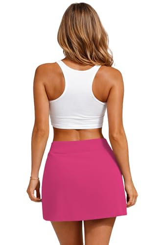Image of AOBUTE Women UPF 50+ High Waisted Swim Skirt Side Slit Drawstring Beach Cover Up (No Lining)