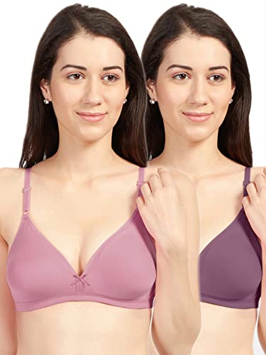 Image of SONARI Omania Womens Non-Padded Cotton Polyester Bras - Solid, Non-Wired, Medium Coverage, Hand Washable (Pack of 2)