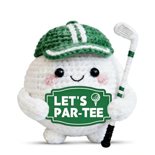 TI-EDC Crochet Golf Ball - Positive Golf Gifts for Golfers, Fathers, Coworkers - Funny Emotional...