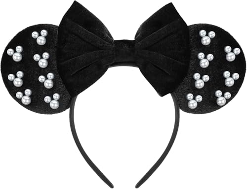 FANYITY Mouse Ears, Sequin Mouse Ears Headband for Boys Girls Women Halloween Birthday Party