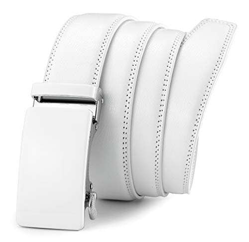 Lingli Men's Belt,Ratchet Dress Belt with Automatic Buckle Brown/Black-Trim to Fit-35mm wide2