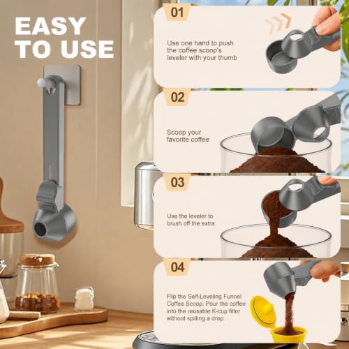 Coffee Scoop with Funnel for Ground Coffee & Protein Powder, 2 Tbsp - image 5