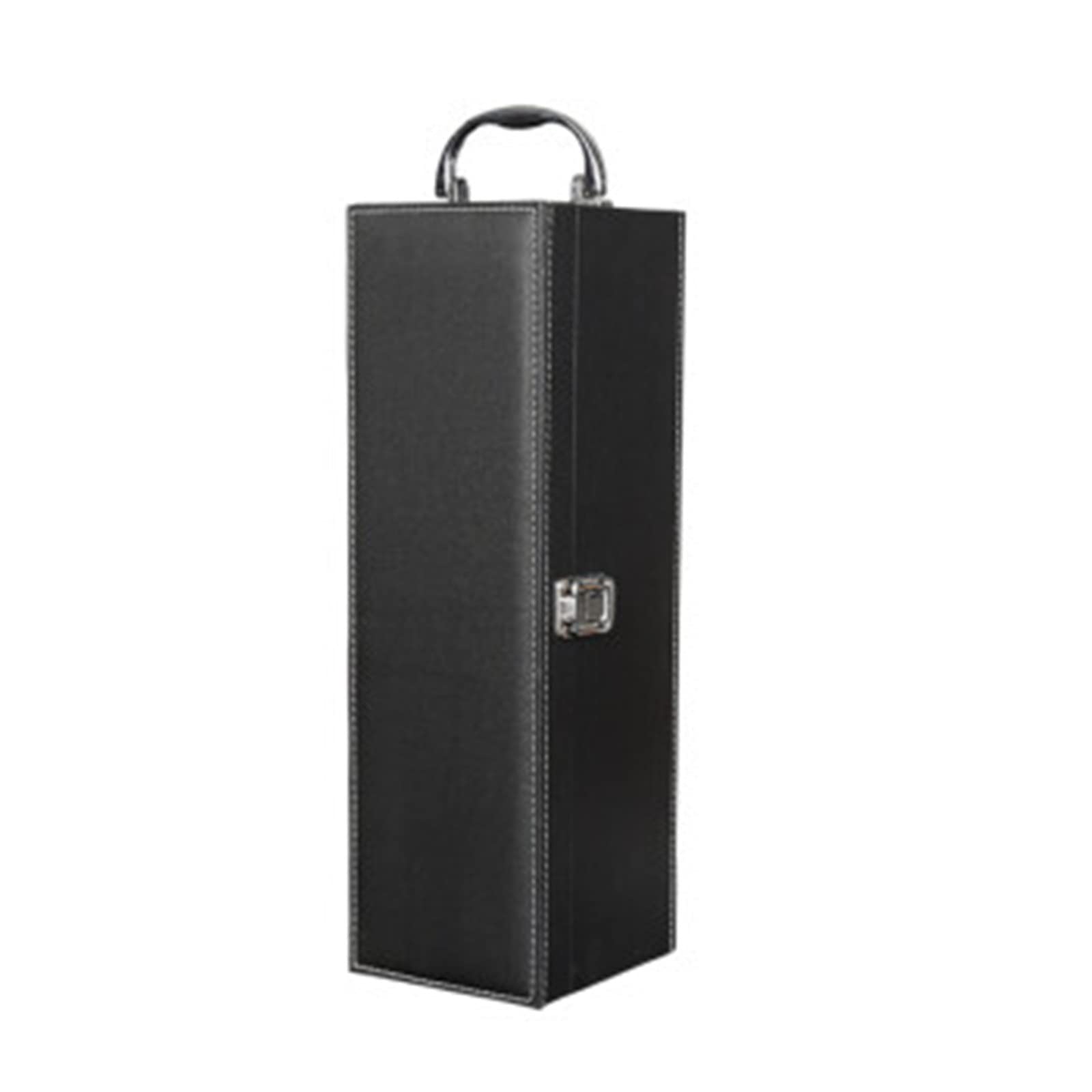 Boîte à vin en Cuir Coffret Cadeau pour Home Bar Decor(Schwarz)