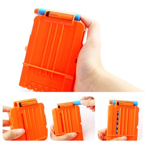 POFET 2 stücke Weiche Kugel Pistole Clip Reserve Kapazität 12 Quick Reload Clip für Nerf Elite Serie