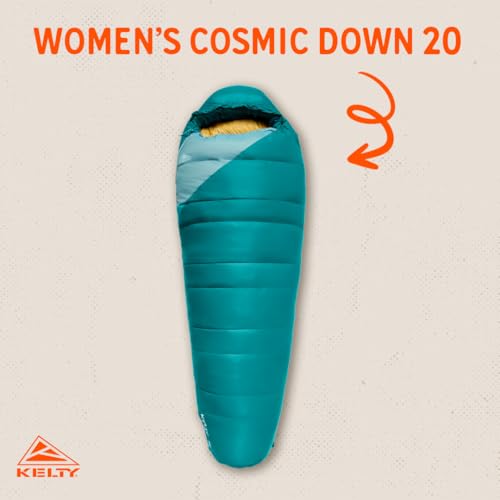 Kelty Cosmic 20 Degree 550 Down Fill Sleeping Bag for 3 Season Camping, Premium Thermal Efficiency, Soft to Touch, Large Footbox, Compression Stuff Sack (Women’s) - Image 9