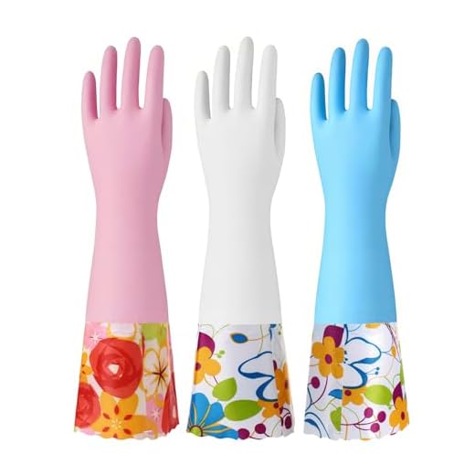Comfortable Cleaning Gloves with Flocking Lining