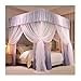 Bed Canopy Mosquito Net for Single/Double Bed - 4 Corner Design, Suitable for All Seasons, 180x200x200 cm, Ideal for Boys and Adults - Easy Setup and Protection