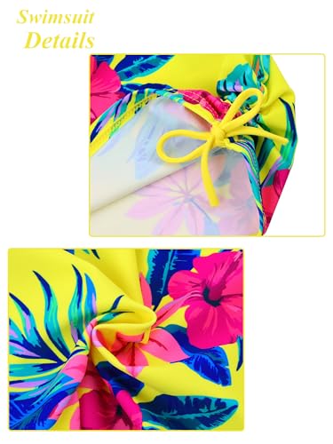Image of Girls Rash Guard 2 Pieces Bathing Suit UPF50+ Swimsuit with Swimming Skirt Swimwear 2-14Y