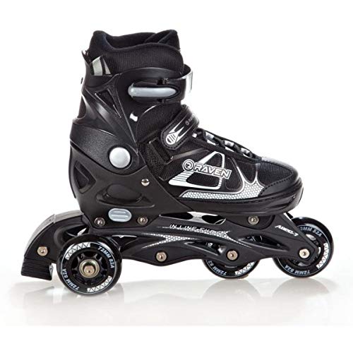 RAVEN Spirit - Roller en Ligne - Patin à Roulette - Triskate – Patins à Glace – 4en1 Taille Ajustable - Adulte, Enfant