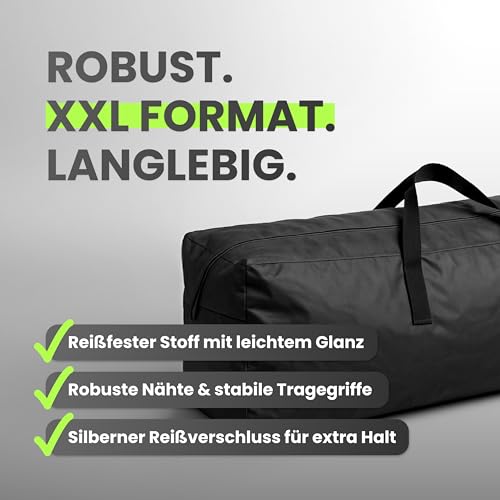 AMARI ® Aufbewahrungstasche für Weihnachtsbaum – XXL Tasche für künstlichen Tannenbaum bis 220 cm – robuste Weihnachtsbaum Hülle mit Reißverschluss & Tragegriffen (Schwarz)
