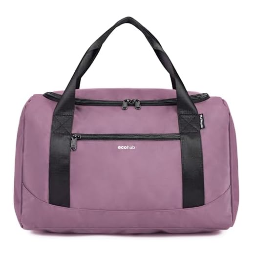 ECOHUB Bolsa de Viaje 40x20x25 Ryanair Maletas de Viaje Equipaje de Mano Plegable Bolso de Viaje para Avión Mujer Bolsas de Deporte Bolso Maternidad Ecológico Maletas Viaje Cabina de Hombro(Rosa)