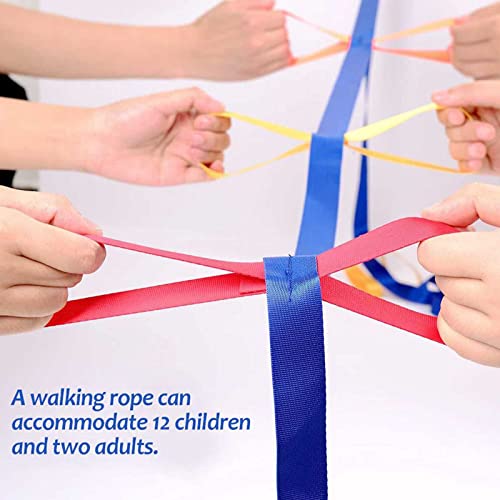 Children’s Walking Ropes,Outdoor Safety Walking Rope with 12 Colorful Handles for Preschool