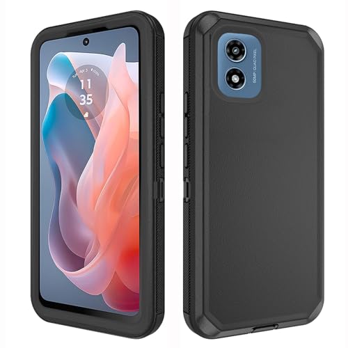 Coque Motorola Moto G Play 2024 4G Asuwish robuste noire pour hommes et femmes