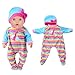 TDDS9 4 Sets Baby Doll Clothes and Accessories for 14-18 Inch Doll, 9 Pcs Fashion Clothes Dresses Outfits for 43cm New Born Baby Dolls, 15 Inch Dolls, American 18 Inch Toys