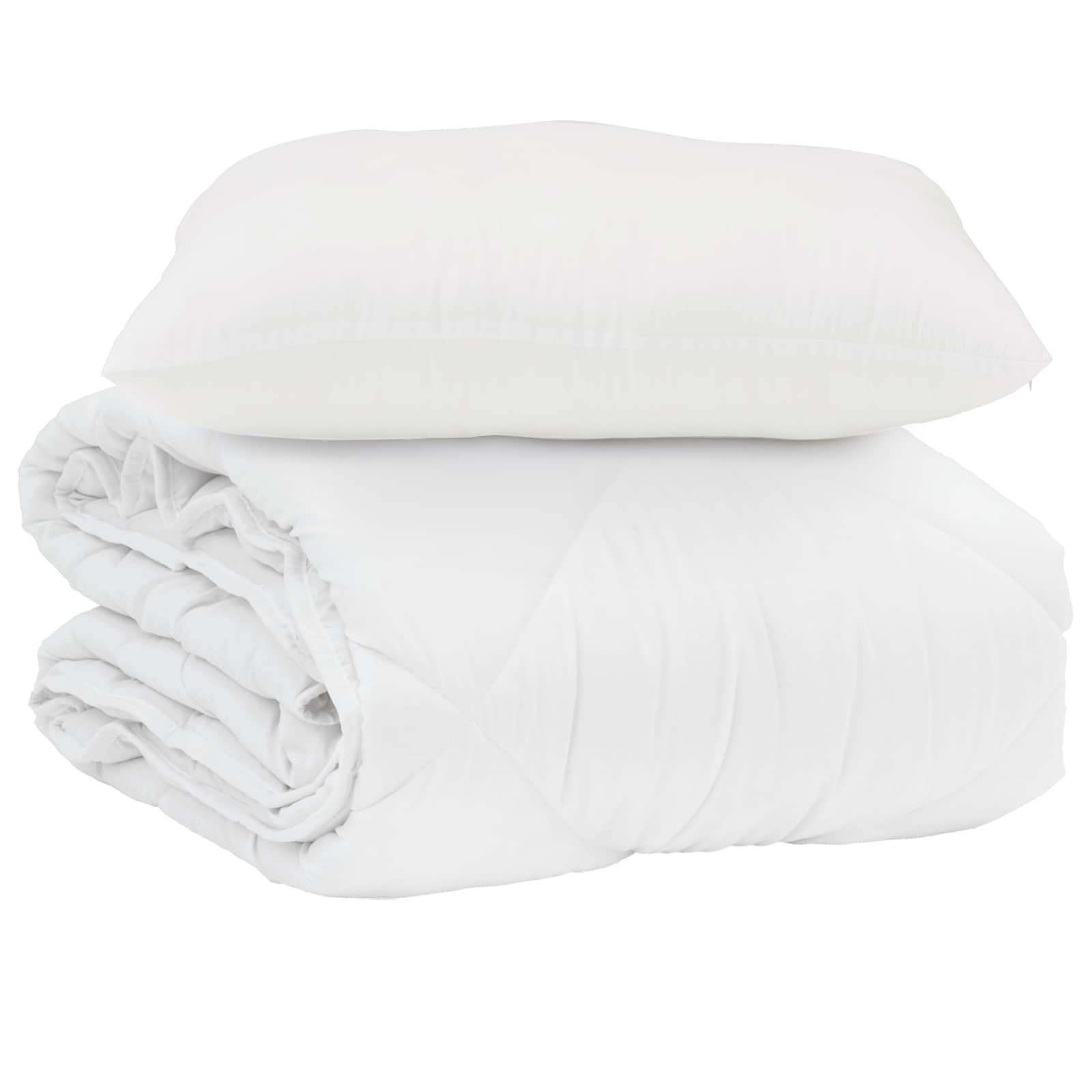 Generico Duvet Estivo con Cuscino 2 PCS Bianco Microfibra,Casa e Giardino,Biancheria,Lenzuola e Coperte,Bianco,3.02 kg,3376490