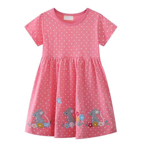 Robe fille chic et élégante manches courtes pour jeux et printemps