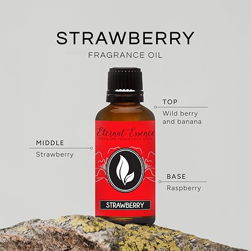 Image of Eternal Essence Oils Strawberry 30ml Premium Fragrance Oil - for Candle, Soap Making, Aromatherapy, Diffusers, Home Care, & Humidifiers