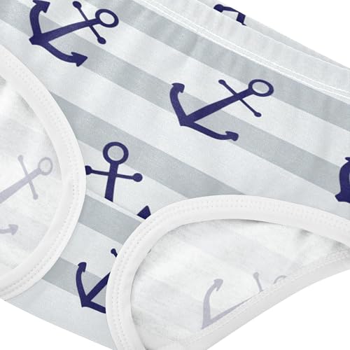 Flower Toddler Underwear Floral 2t Cotton Panties Little Girl Nautical Anchors Grey Stripes Briefs Undies Kids4