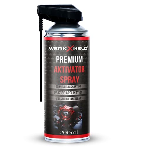 WerkXheld Aktivator-Spray 200ml – Schnelle Aushärtung für Sekundenkleber | Aktivator Spray für Sekundenkleber