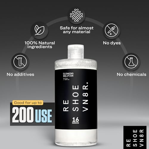 Image of RESHOEVN8R Shoe Cleaning Solution - Sneaker Cleaner & Shoe Care for Canvas, Leather, Mesh, Suede, White, & Nubuck Shoes