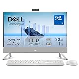 【Amazon.co.jp限定】Dell デスクトップパソコン 一体型 Dell 27 AIO EC27250 27インチ Intel®Core™ 7 150U メモリ32GB SSD1TB Windows 11 パールホワイト 翌営業日対応オンサイト出張修理サービス1年(HDD返却不要サービス) AD79-FNA