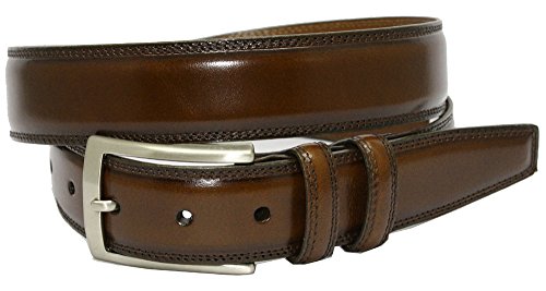 Torino Leather 35mm Hand Stained Italian Kipskin Belt - Brown