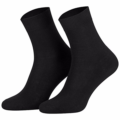 Star Socks Germany - Calcetines para mujer (10 pares, 100% algodón), color negro Negrorn 43-46