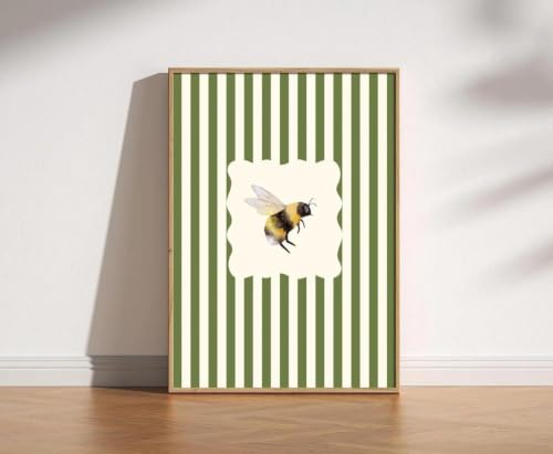 Décoration murale vintage abeille rustique grand format