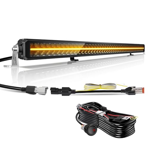 CO LIGHT 52 Zoll Light Bar Auto 240W 48000LM Led Arbeitsscheinwerfer Led 12v E GeprüFt IP68 Mit WeißEn Bernsteinfarbenen Tagfahrlichten Für 4x4 LKW Auto ATV Buggy Traktor