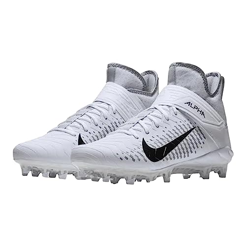 Nike Men's Alpha Menace Pro 2 D Football Cleats - Black/White,7M US3