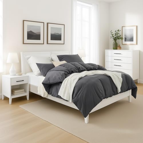 Duvetnova Bettwäsche 260x240 Superweiche Gewaschene Mikrofaser Baumwollähnlich ÖKO-TEX 1 Bettbezug 260x240 cm + 2 Kissenbezüge 65x65 cm… – Ansicht 6