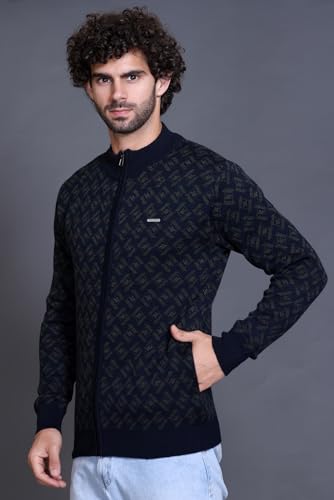Image of GODFREY Full Sleeve Zipper Sweater for Man Winter Wear -Mens Woolen Sweaters Turtle Neck