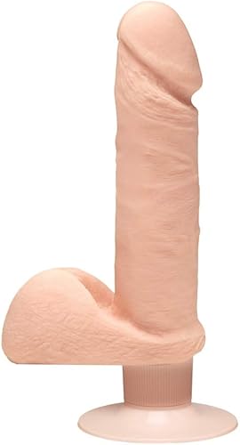 doc johnson The D perfecto consolador vibrador con bolas, 1701-01-AM, 7 pulgadas, Vainilla, 1, 1