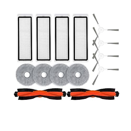 Compatible for Xiaomi Robot Vacuum S10 Plus / S10+ Replacement Parts Main Side Brush Hepa Filter Mop Pad Accessories Kits (Color : Set H)