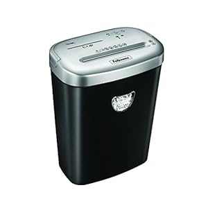 Fellowes Papierversnipperaar 53C, papierversnipperaar met nietjes, paperclips en creditcard, kruisgesneden, mand van 23 liter, capaciteit: 10 vellen, ideaal voor thuis, zwart, 4653101