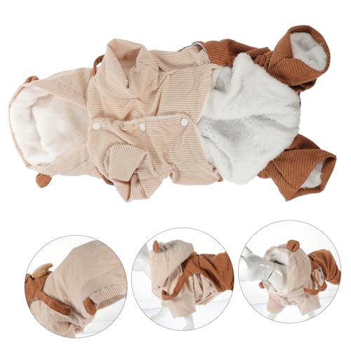 Ropa para perros abrigada para paseos invernales confortables con pana HMJGDHX 4