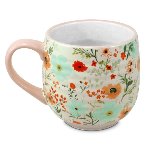 Taza de cerámica rosada y roja de 18 oz con mensaje cristiano miniatura 2