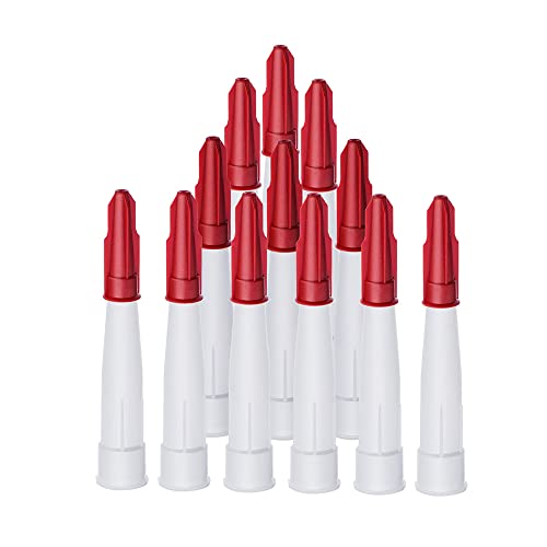 12 Stück Kartuschenspitzen, Silikontüllen Abdichten Rot Düsen Kappen Set Kartuschendüsen Silikondüsen, Küche Haushalt Dichtmittel Werkzeug