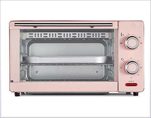 Wärme Aufsatz- Toaster Ofen, Backen Mini Elektro-Ofen, einstellbare Temperaturregelung und Timer, Multifunktionskoch & Grill, 11L, 1000W,Rosa
