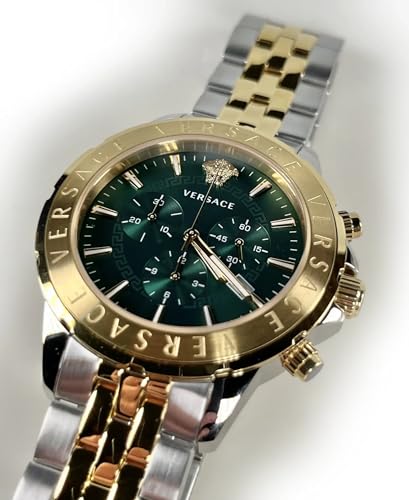 Image of Vev602023 Chrono Signature Men's Analog Blue Dial Watch 44 Mm (Silver, Stainless Steel)