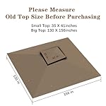 SCOCANOPY Replacement Gazebo Canopy for 10 x 12 Regency II Patio Gazebo Model L-GZ798PST,L-GZ798PST-E,A111014400,A101004104,A101004105 (Khaki) - Image 4