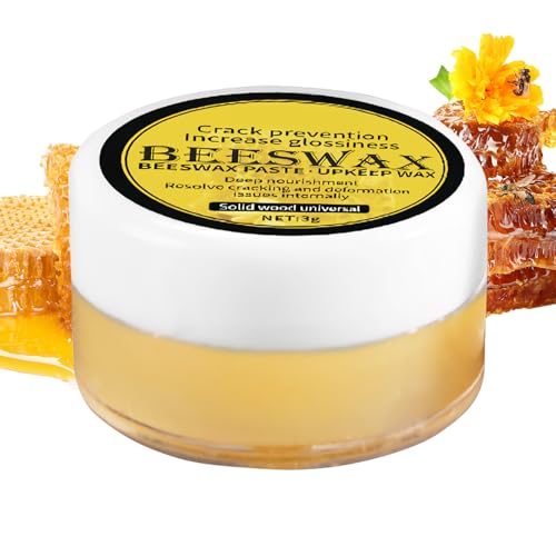 1 cera de abeja para muebles – Condimento tradicional natural para todos los tipos y colores, cera de mantenimiento de suelos de madera