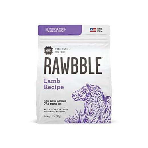 BIXBI Rawbble Freeze Dried Dog Food, Lamb Recipe, 12 oz - 97% Meat and Organs, No Fillers - Pantry-Friendly Raw Dog Food for Meal, Treat or Food Topper - USA Made in Small Batches