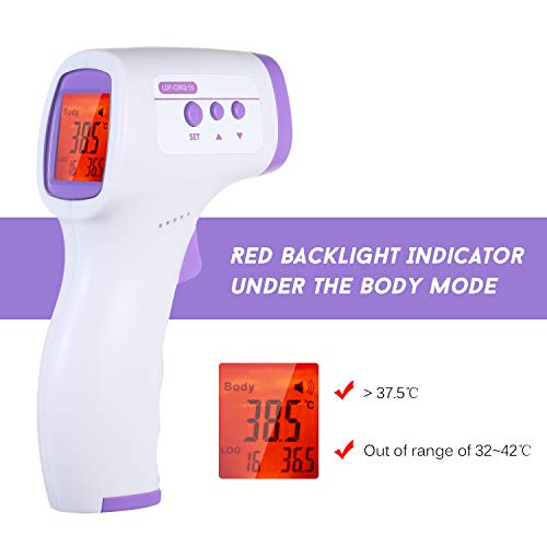 Roloiki Termômetro infravermelho sem contato LCD digital de alta precisão termômetro digital IR Term