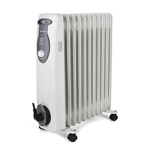 Orbegozo RA 2500 E, Radiador de Aceite, Construcción Modular de 11 Elementos, 2500 W, Blanco