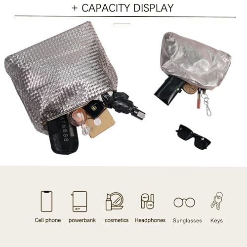 Image of JINMANXUE Woven Tote Bag for Women, Woven Bags with Small Purse,Large Braided Top Handle Hobo Satchel Handbag