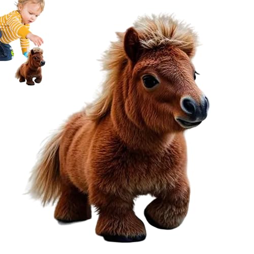 My Robot Pon-y Realista caminha, latir e mexe a sua cauda, como o real! Brinquedo de cavalo robô, linda simulação interativa elétrica de luxo - so boneca de cavalo inteligente animal de luxo - so