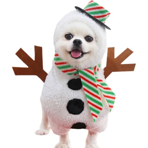 Disfraz de Muñeco de Nieve para Perro Mediano
